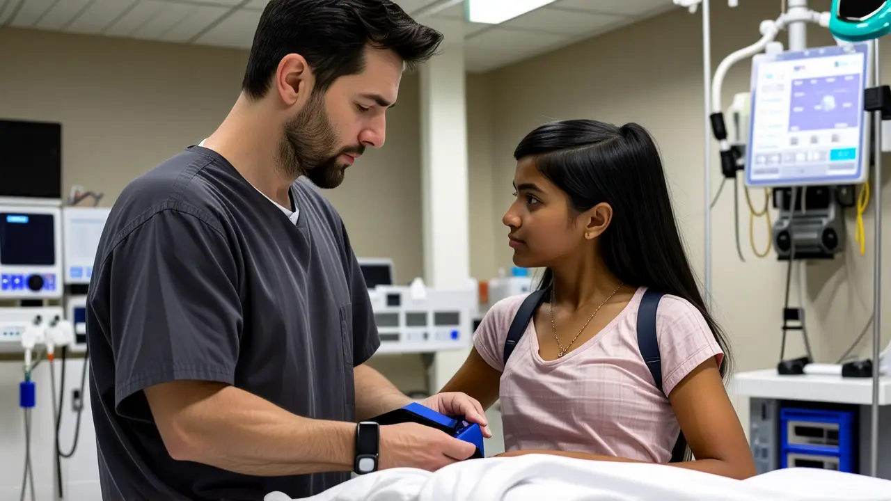 Peso Muerto Rumano: Que Musculos Trabaja 3 Un médico español ayuda a una paciente adolescente