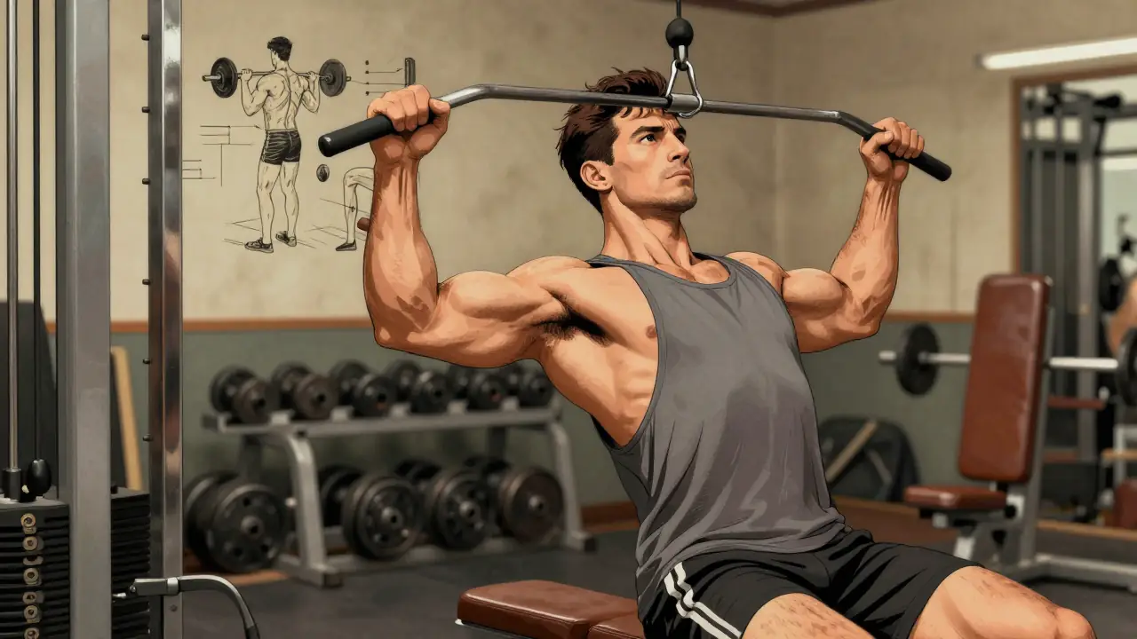 Hombres musculosos reman en estilo retro
