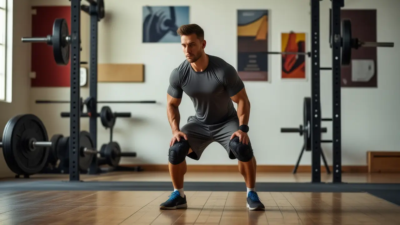 Atleta español musculoso en acción intensa