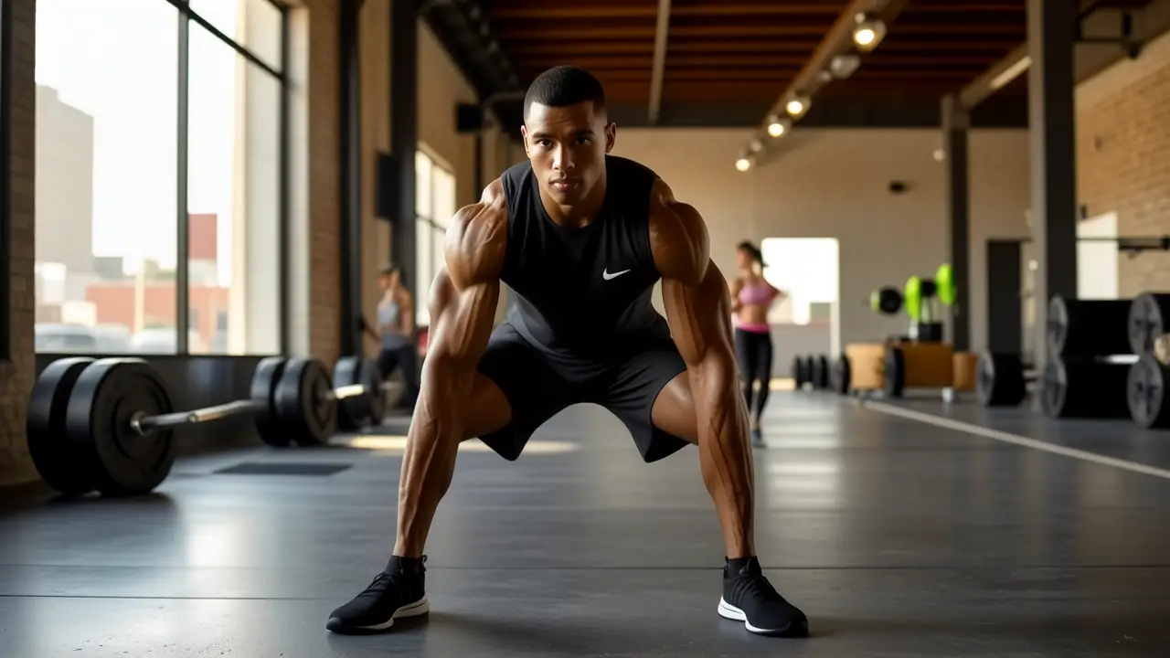 Un atleta español se estira en un gimnasio urbano