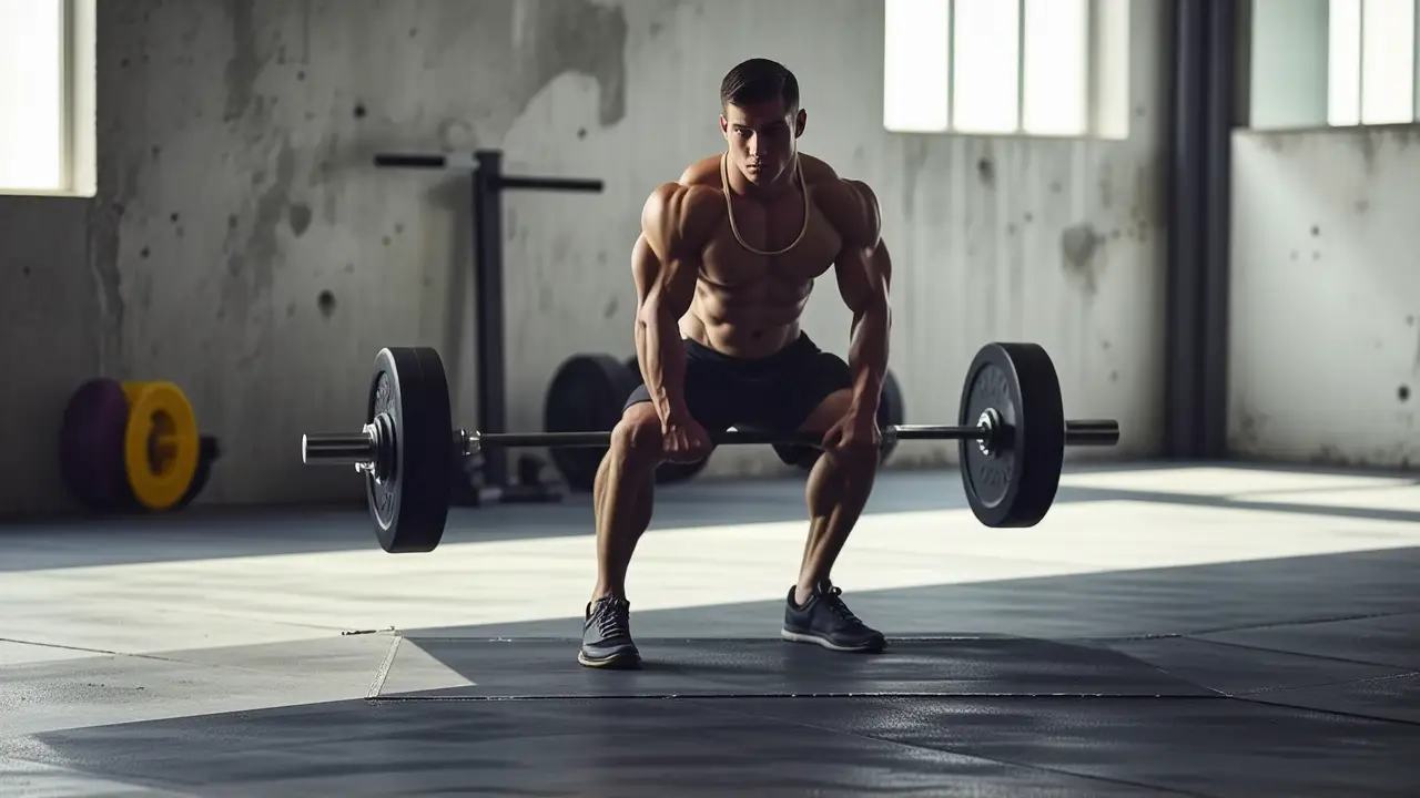 Un atleta español se muestra en tensión muscular