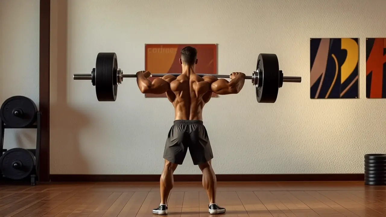 Atleta español musculoso en sesión fotográfica realista