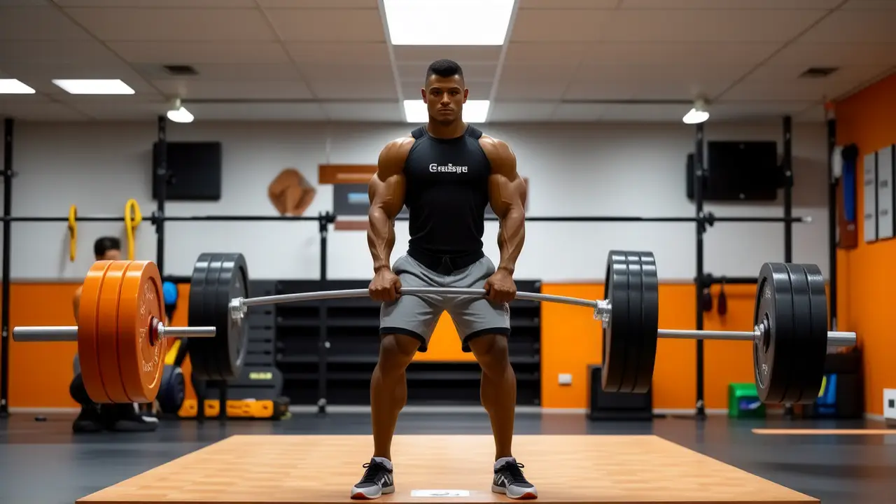 STOH Crossfit: Variantes & Técnicas Eficaces 3 Atleta español musculoso levanta pesas en gimnasio