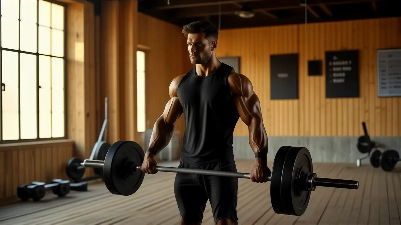 Un fuerte español observa el peso con intensidad