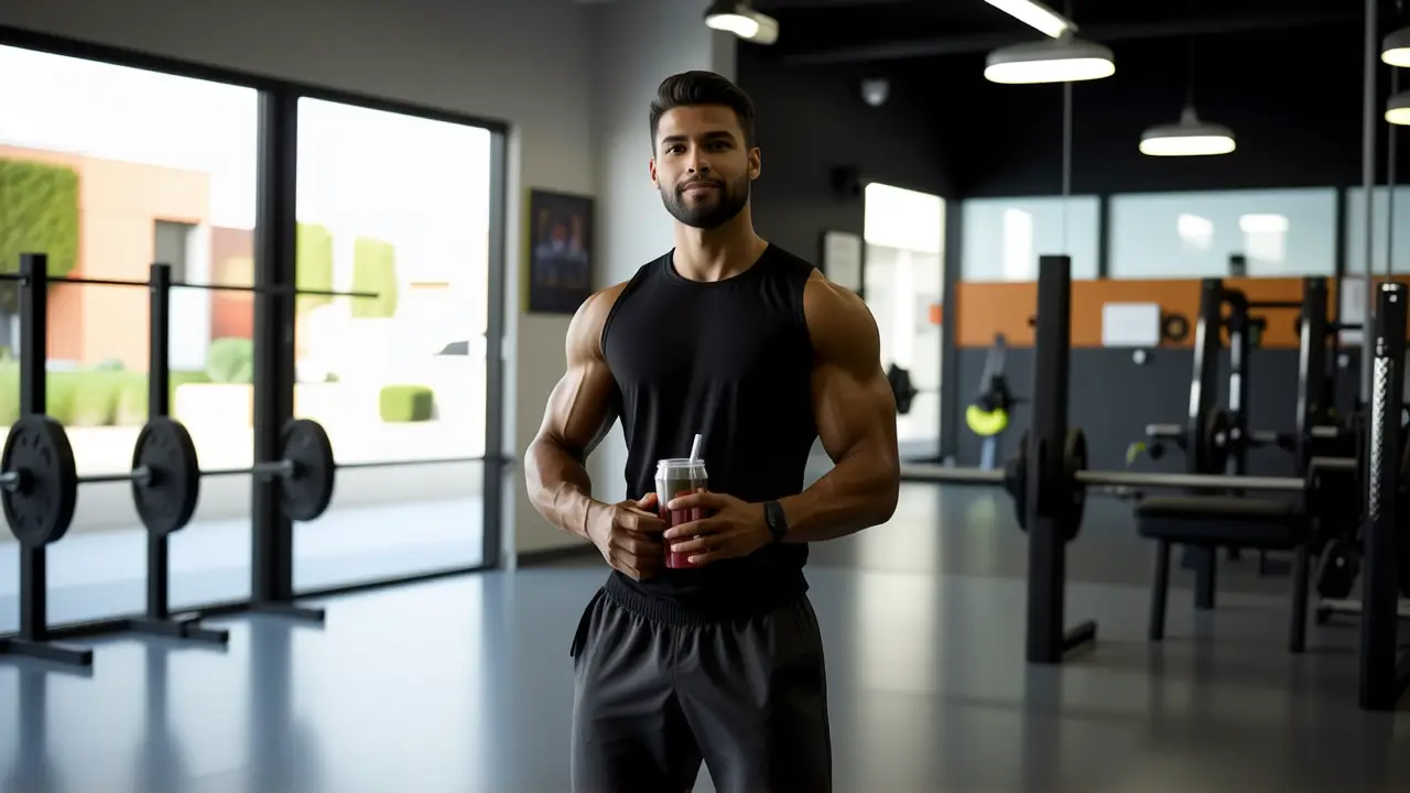 Un entrenador español musculoso captura la luz dramática