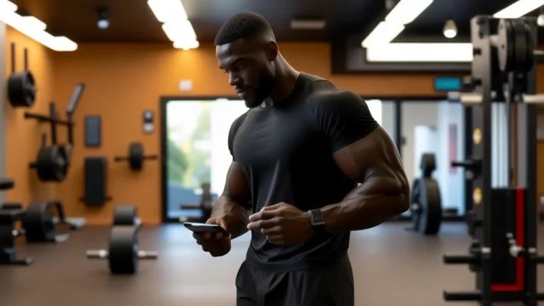 Entrenador atlético en estudio con luz dramática