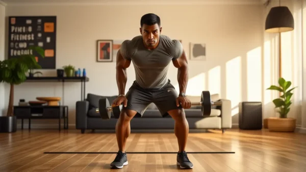 Un atleta español se entrena en casa