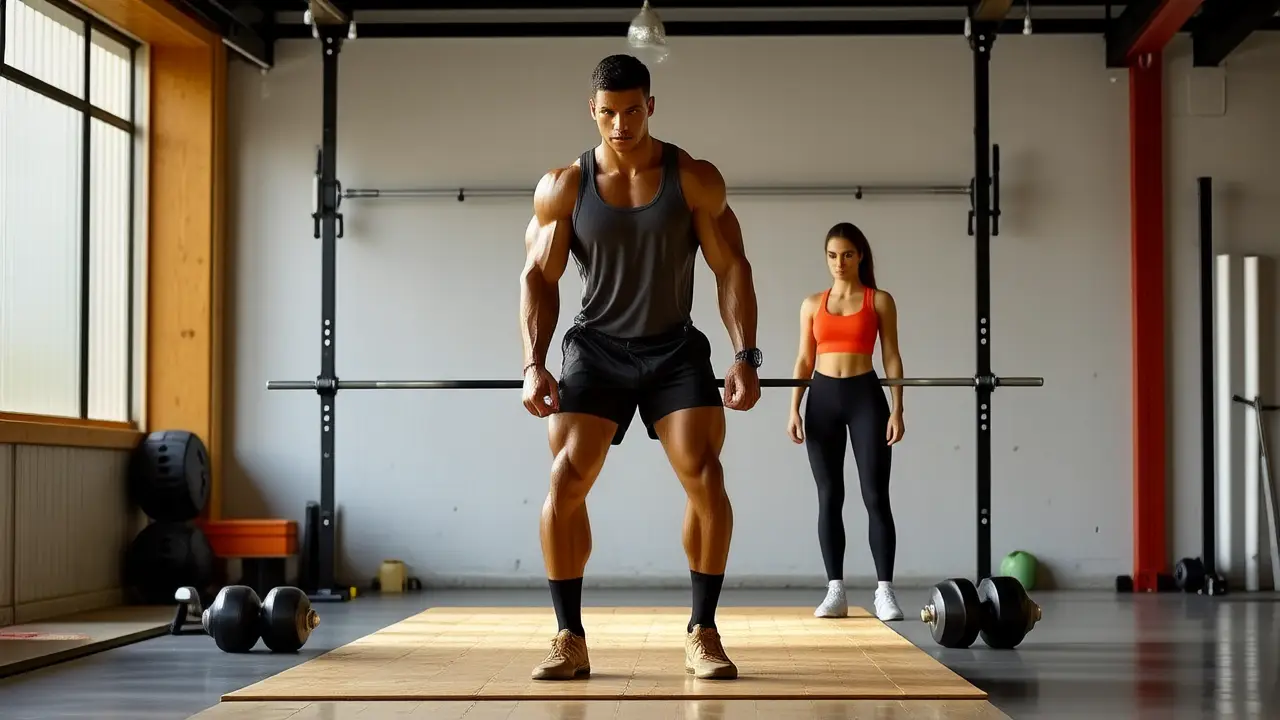 Atleta español en entrenamiento intenso y colaborativo